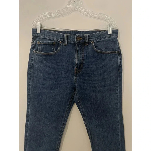 Prana Jeans Men’s Size 33x28 Blue Straight Fit Organic Cotton Stretch 5 Pocket - Picture 5 of 12